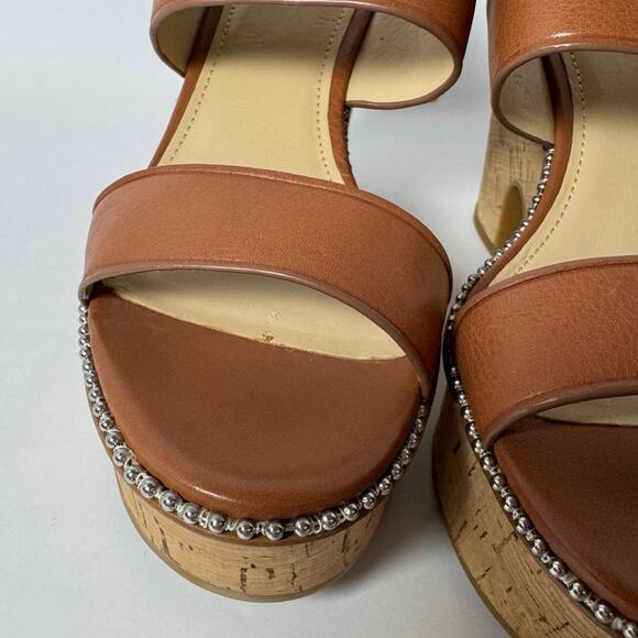 Coach Quartz Saddle Soft Milled Leather Platform Sandals 7.5- NIB! - Picture 4 of 9